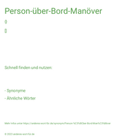 Person-über-Bord-Manöver