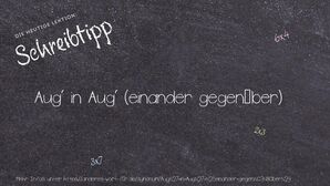 Anderes Wort für Aug' in Aug' (einander gegenüber) - Synonyme für Aug' in Aug' (einander gegenüber)