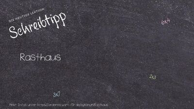 Schreibtipp Rasthaus