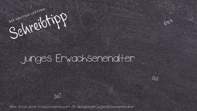 Schreibtipp junges Erwachsenenalter