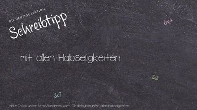 Schreibtipp mit allen Habseligkeiten