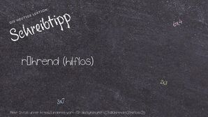 Anderes Wort für rührend (hilflos) - Synonyme für rührend (hilflos)