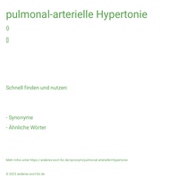 pulmonal-arterielle Hypertonie