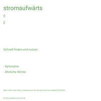 stromaufwärts