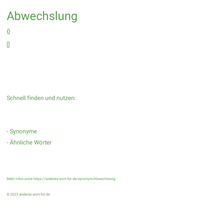 Abwechslung