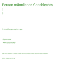 Person männlichen Geschlechts