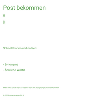 Post bekommen