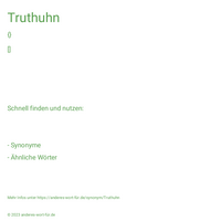 Truthuhn