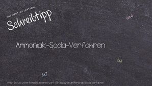 Anderes Wort für Ammoniak-Soda-Verfahren - Synonyme für Ammoniak-Soda-Verfahren