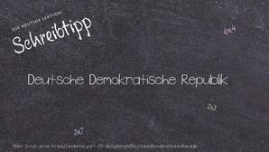 Anderes Wort für Deutsche Demokratische Republik - Synonyme für Deutsche Demokratische Republik