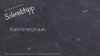 Schreibtipp Konferenzraum