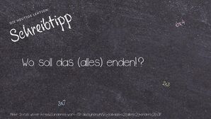 Anderes Wort für Wo soll das (alles) enden!? - Synonyme für Wo soll das (alles) enden!?