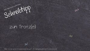 Anderes Wort für zum Trotz(e) - Synonyme für zum Trotz(e)