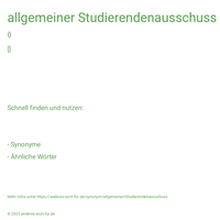 allgemeiner Studierendenausschuss