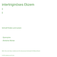 intertriginöses Ekzem