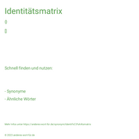 Identitätsmatrix