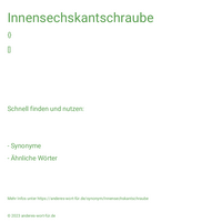 Innensechskantschraube