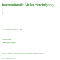 Internationale Afrika-Vereinigung