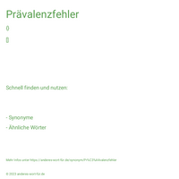 Prävalenzfehler