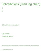 Schreibblock (Bindung oben)