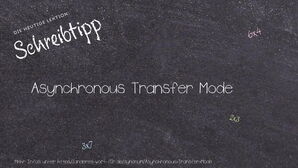 Anderes Wort für Asynchronous Transfer Mode - Synonyme für Asynchronous Transfer Mode