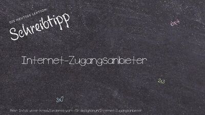 Schreibtipp Internet-Zugangsanbieter