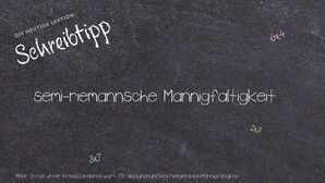 Anderes Wort für semi-riemannsche Mannigfaltigkeit - Synonyme für semi-riemannsche Mannigfaltigkeit