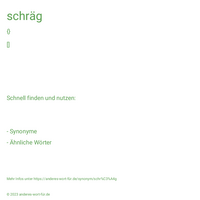 schräg