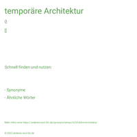 temporäre Architektur