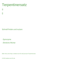 Terpentinersatz