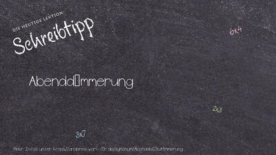 Schreibtipp Abenddämmerung