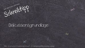 Anderes Wort für Diskussionsgrundlage - Synonyme für Diskussionsgrundlage