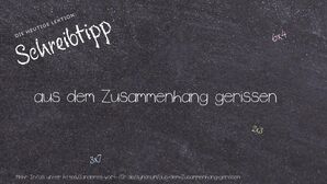 Anderes Wort für aus dem Zusammenhang gerissen - Synonyme für aus dem Zusammenhang gerissen