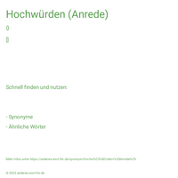 Hochwürden (Anrede)