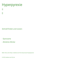 Hyperpyrexie