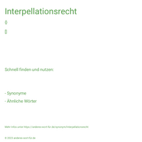 Interpellationsrecht