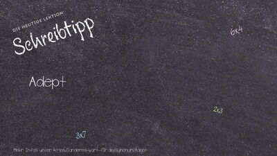 Schreibtipp Adept
