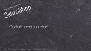 Anderes Wort für Coitus interruptus - Synonyme für Coitus interruptus