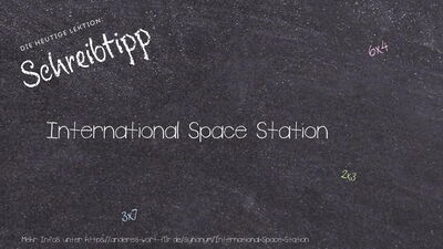 Schreibtipp International Space Station