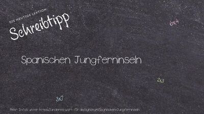 Schreibtipp Spanischen Jungferninseln