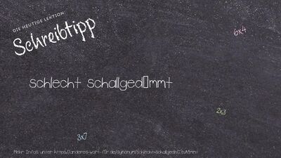 Schreibtipp schlecht schallgedämmt