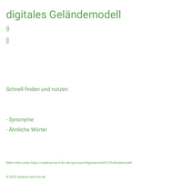 digitales Geländemodell