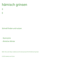 hämisch grinsen