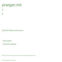 prangen mit