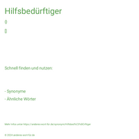 Hilfsbedürftiger