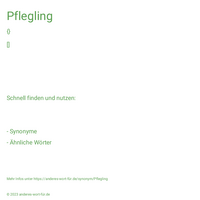 Pflegling