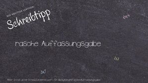 Anderes Wort für rasche Auffassungsgabe - Synonyme für rasche Auffassungsgabe