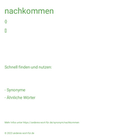 nachkommen