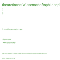 theoretische Wissenschaftsphilosophie