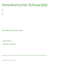 Amerikanischer Schwarzbär